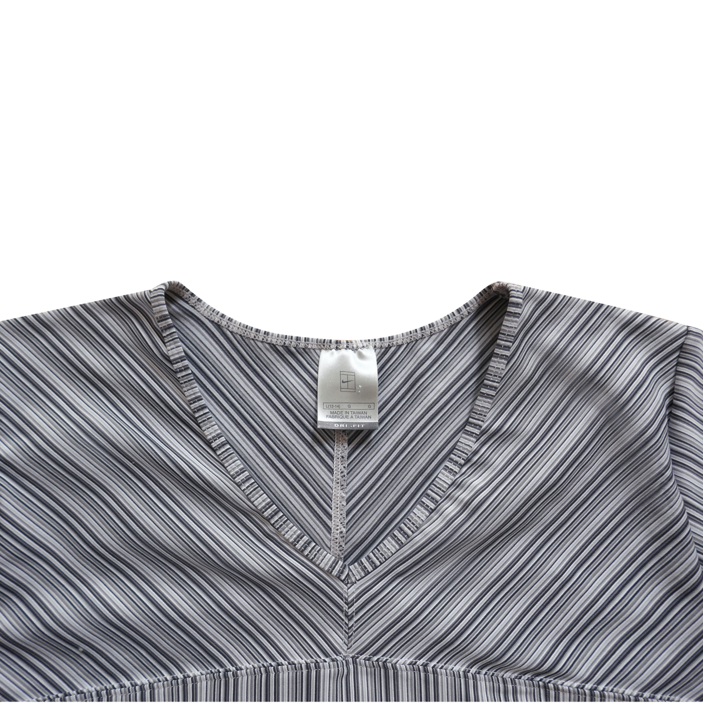 Vintage Nike Court Women's Striped Short Sleeve Tennis Shirt
