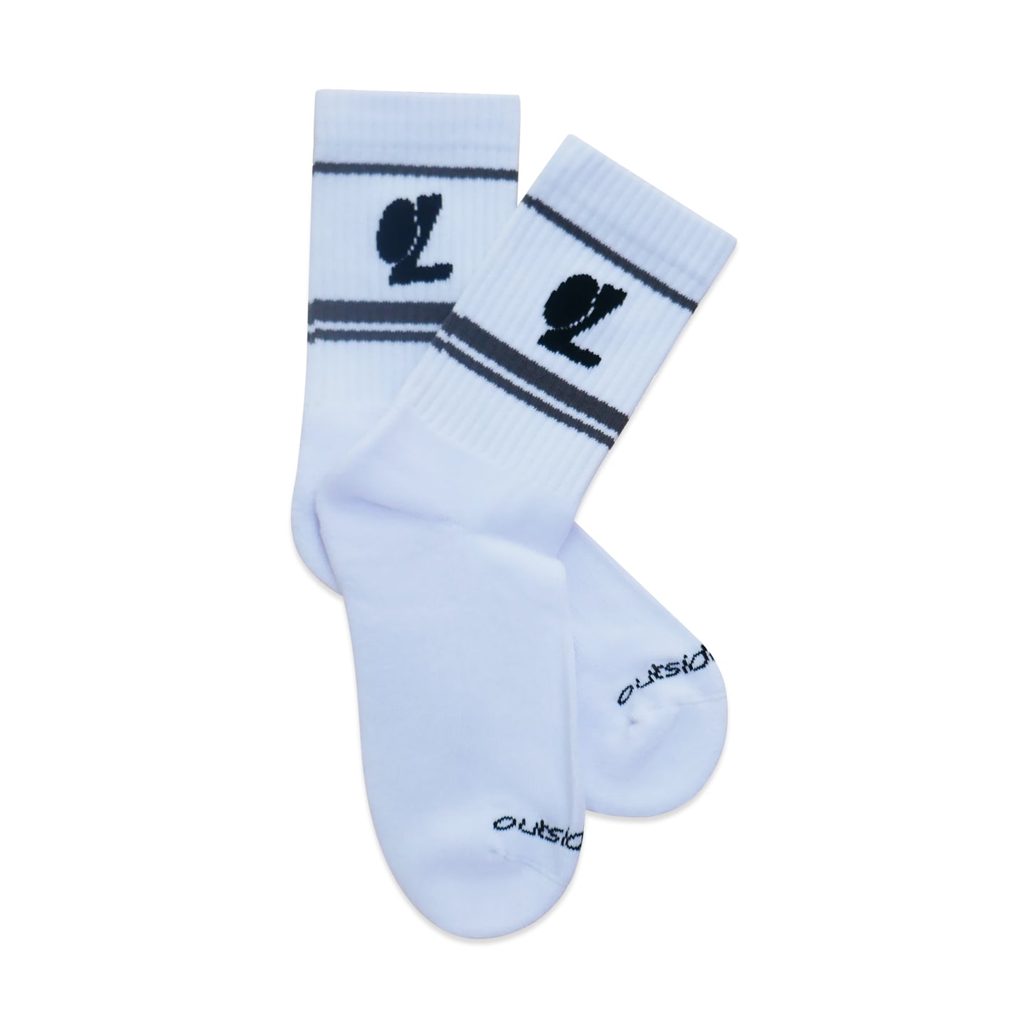 Striped Half Crew Cushioned Tennis Sock