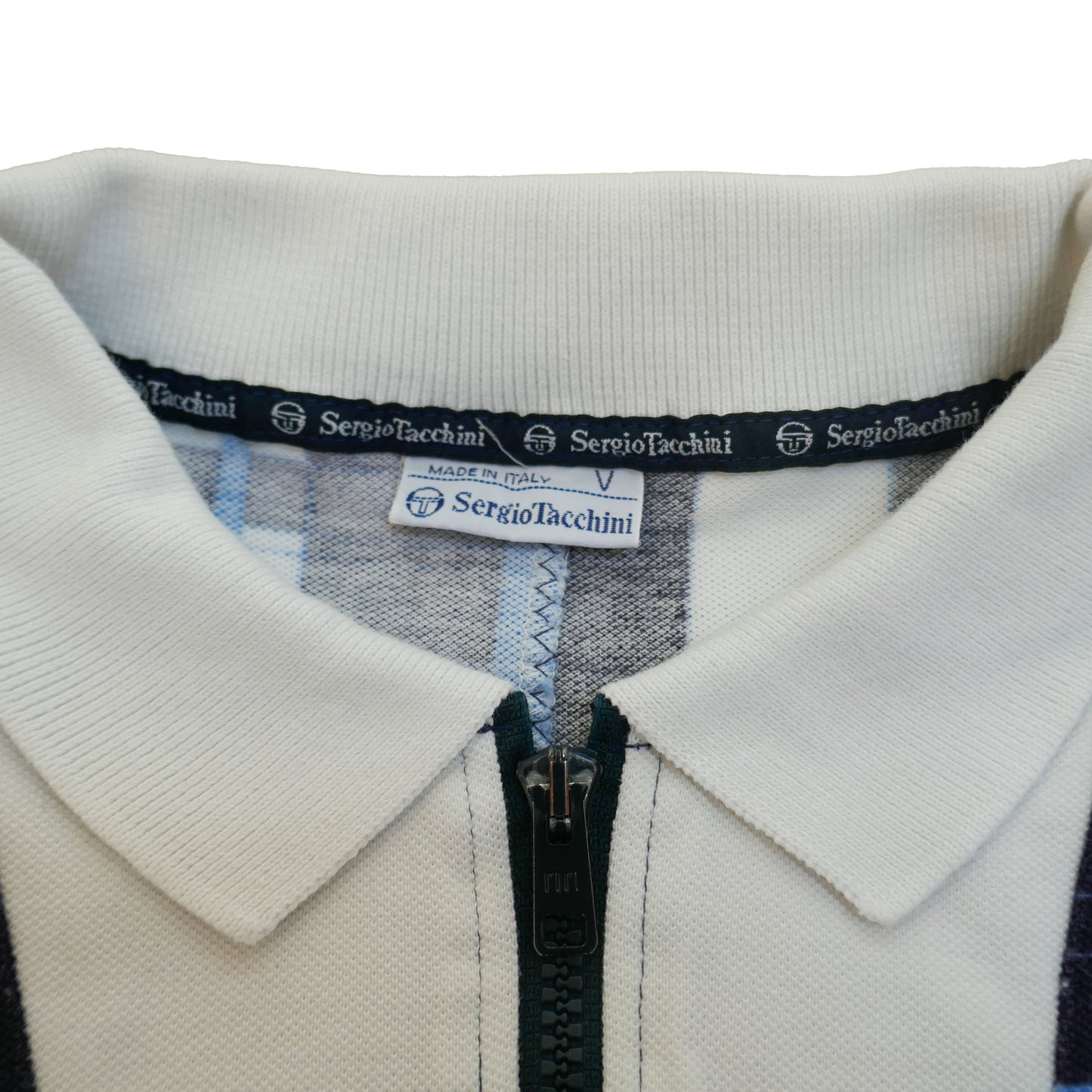 Vintage Sergio Tacchini Zip Polo Tennis Shirt